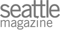 The image shows the logo of "Seattle Magazine" in lowercase grey text.